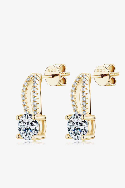 1 Carat Moissanite 925 Sterling Silver Earrings for Women