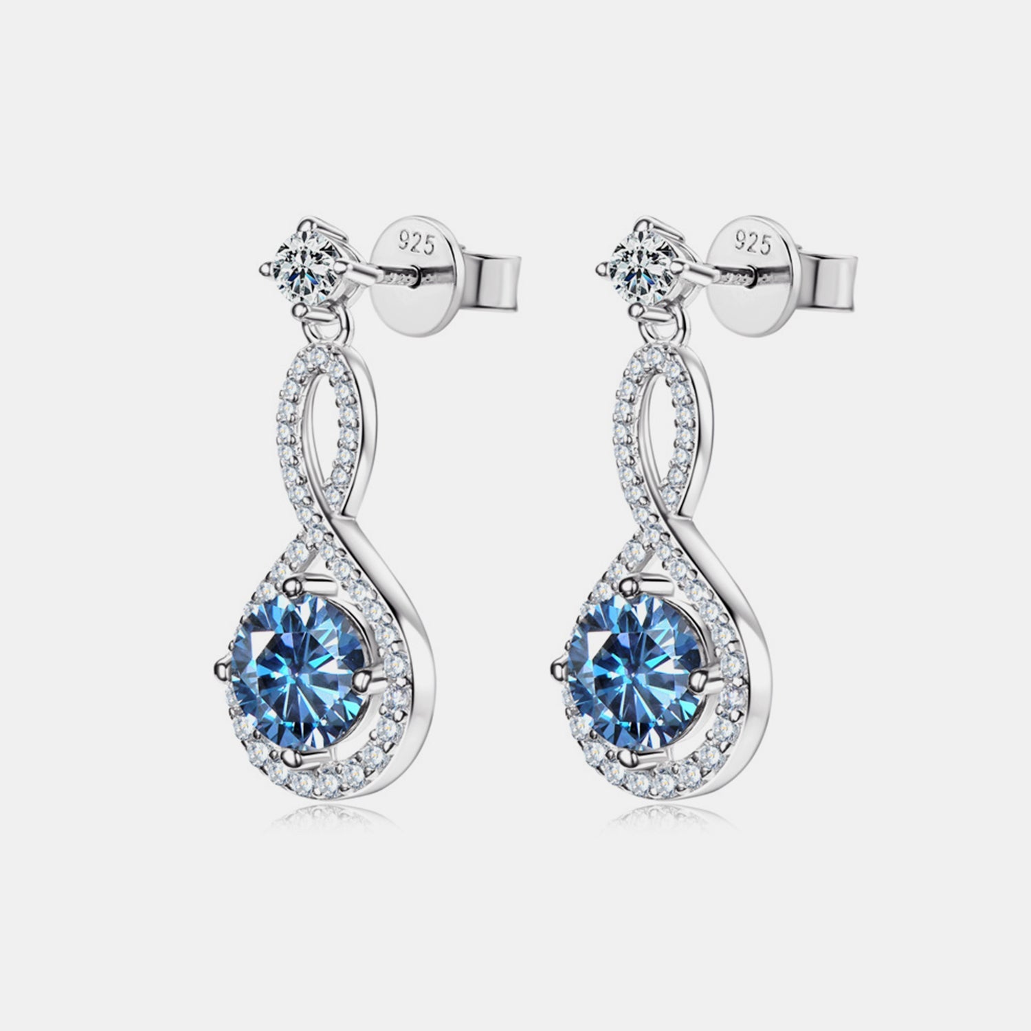 1 Carat Moissanite 925 Sterling Silver Earrings for Elegance