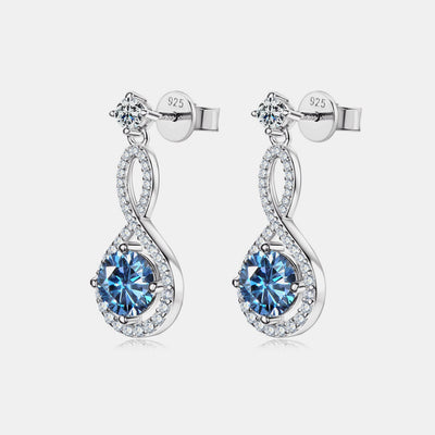1 Carat Moissanite 925 Sterling Silver Earrings for Elegance