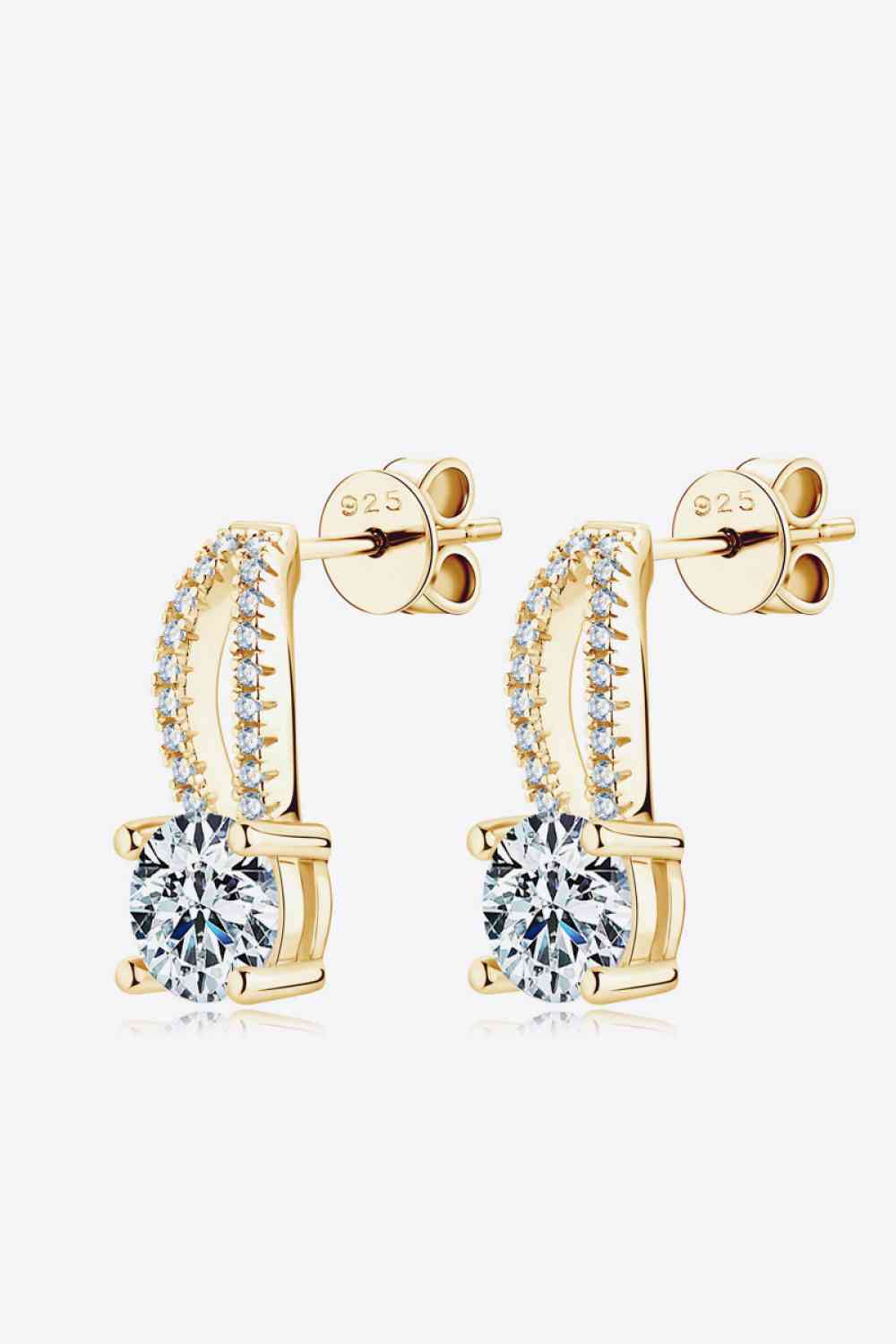 1 Carat Moissanite 925 Sterling Silver Earrings for Women