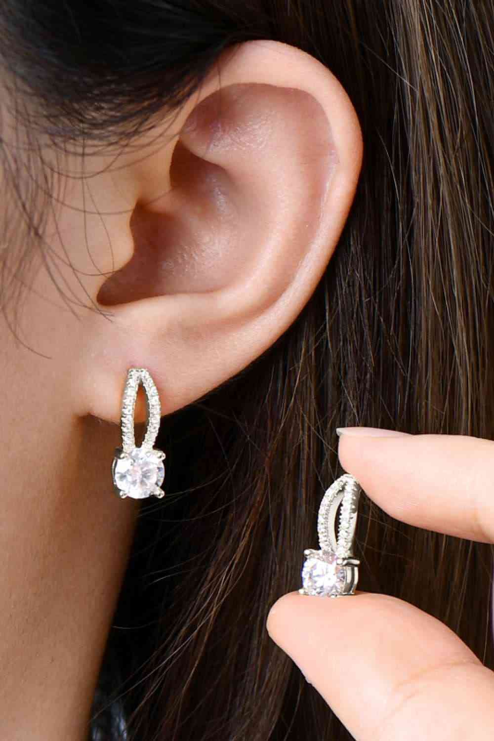 1 Carat Moissanite 925 Sterling Silver Earrings for Women