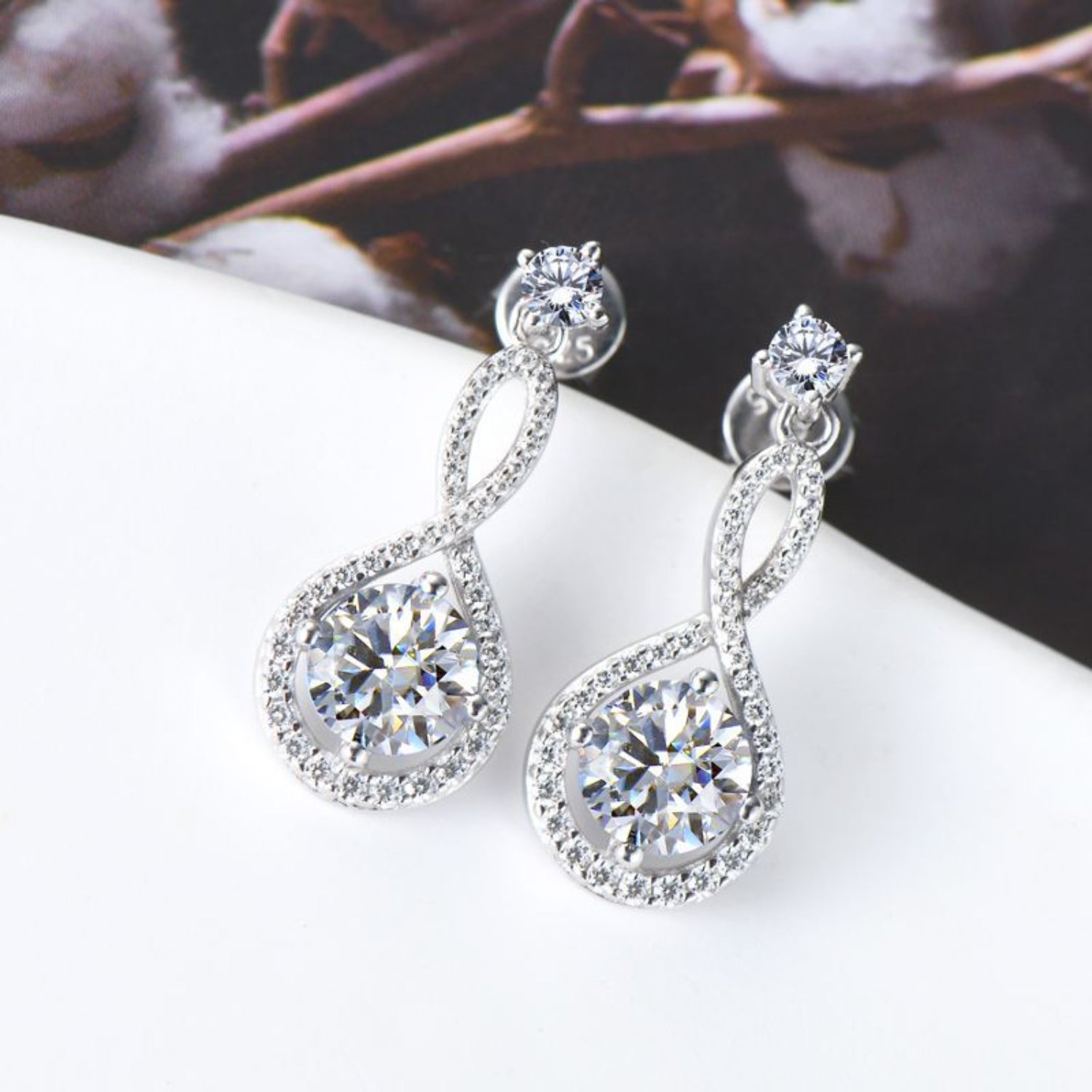 1 Carat Moissanite 925 Sterling Silver Earrings for Elegance
