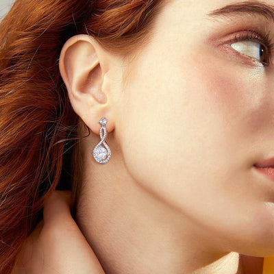 1 Carat Moissanite 925 Sterling Silver Earrings for Elegance