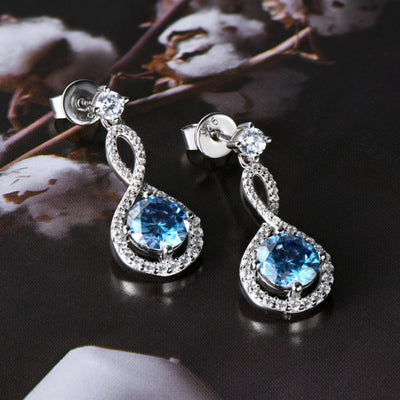 1 Carat Moissanite 925 Sterling Silver Earrings for Elegance