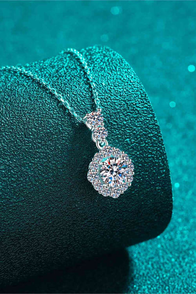1 Carat Moissanite 925 Sterling Silver Necklace Elegance