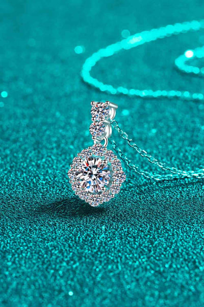 1 Carat Moissanite 925 Sterling Silver Necklace Elegance