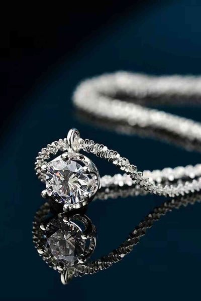 1 Carat Moissanite And Zircon Necklace In 925 Sterling Silver Premium Jewelry For Every Occasion