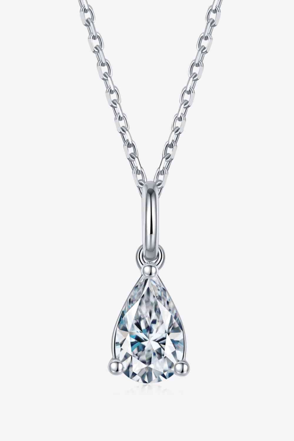 Moissanite D-VVS1 Necklace, Platinum-Plated