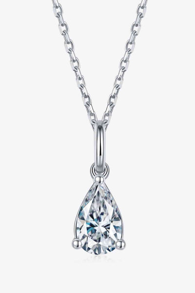 Moissanite D-VVS1 Necklace, Platinum-Plated