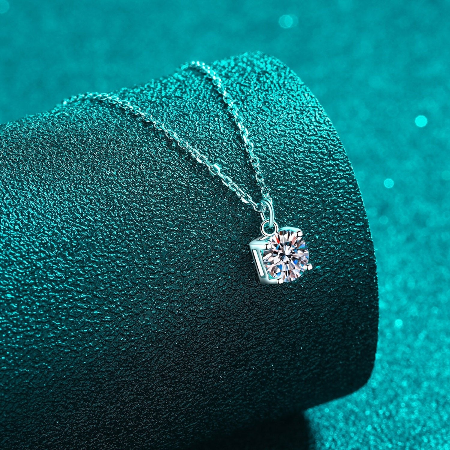 1 Carat Moissanite 925 Sterling Silver Necklace Elegant Design