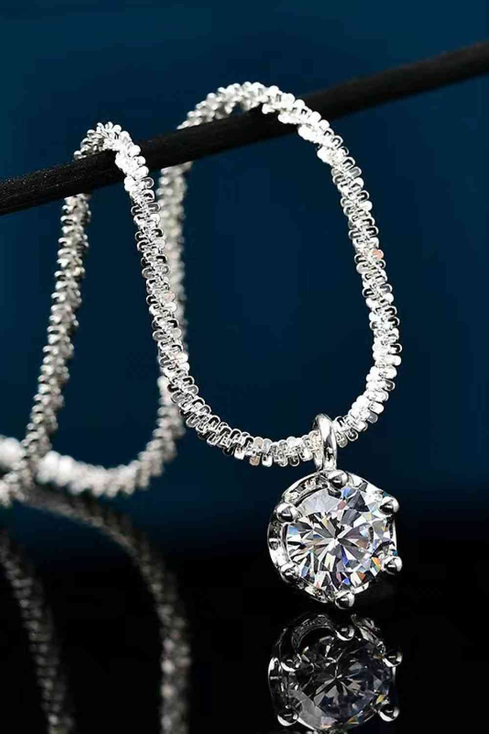 1 Carat Moissanite And Zircon Necklace In 925 Sterling Silver Premium Jewelry For Every Occasion