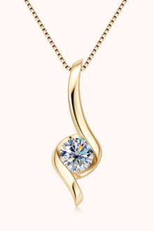 Moissanite Necklace, Platinum or Gold Finish
