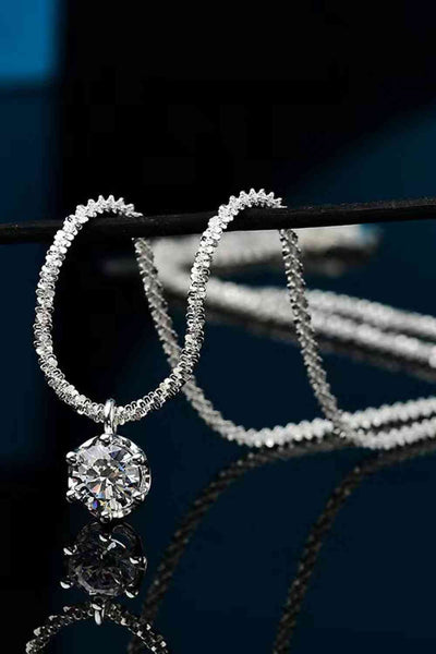 1 Carat Moissanite And Zircon Necklace In 925 Sterling Silver Premium Jewelry For Every Occasion