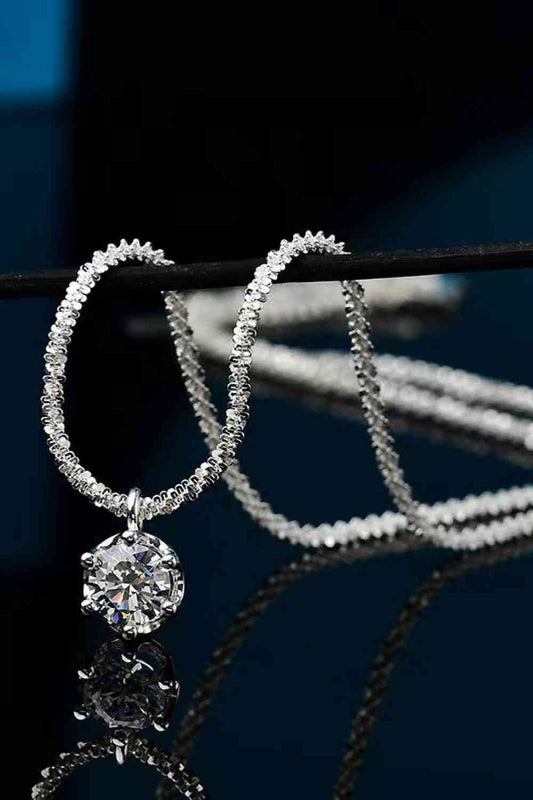 1 Carat Moissanite And Zircon Necklace In 925 Sterling Silver Premium Jewelry For Every Occasion