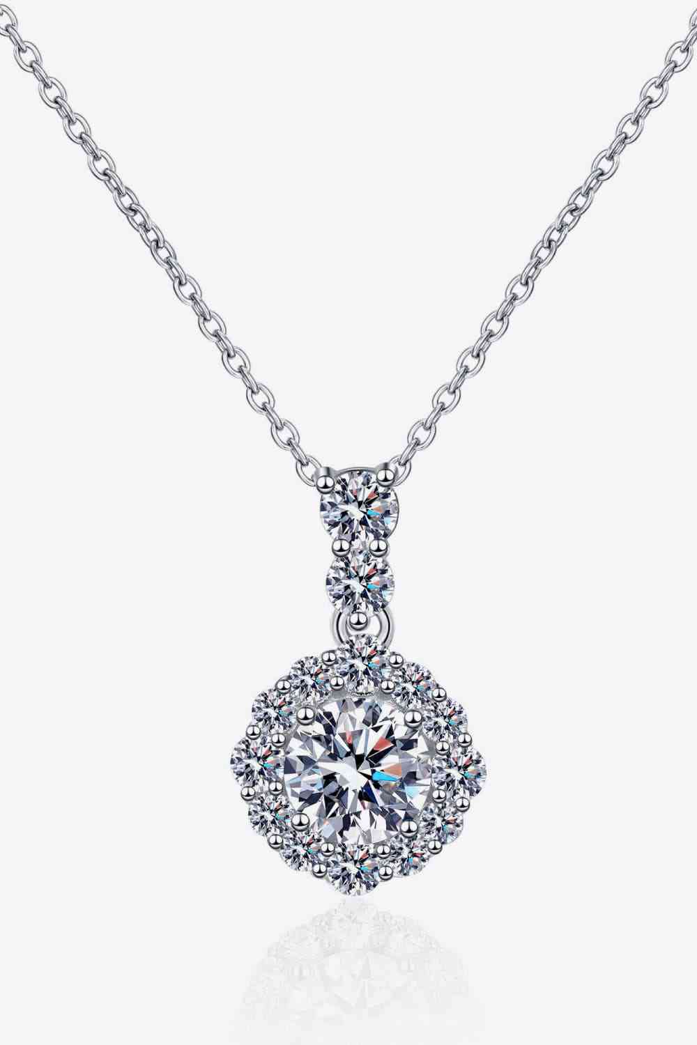 1 Carat Moissanite 925 Sterling Silver Necklace Elegance