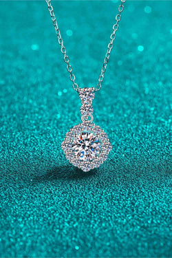 1 Carat Moissanite 925 Sterling Silver Necklace Elegance