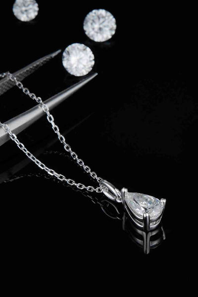 Moissanite D-VVS1 Necklace, Platinum-Plated