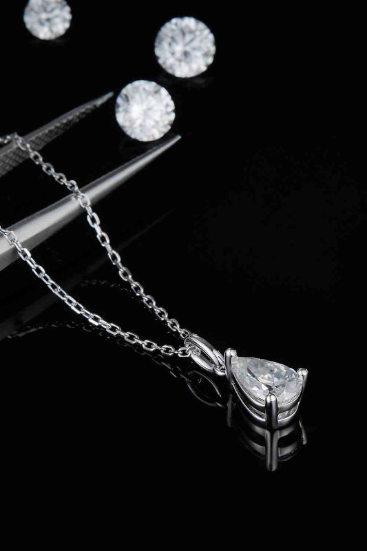 Moissanite D-VVS1 Necklace, Platinum-Plated