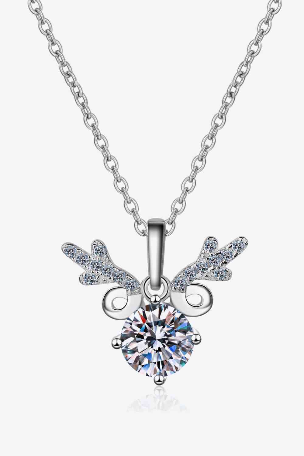 Moissanite & Zircon Necklace, 1ct Classic