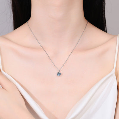 1 Carat Moissanite 925 Sterling Silver Necklace Elegant Design