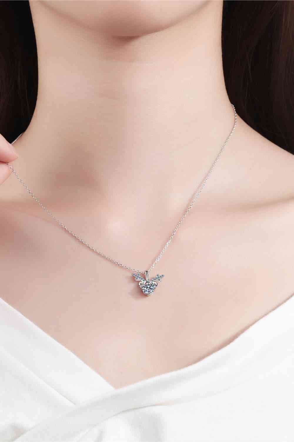 Moissanite & Zircon Necklace, 1ct Classic