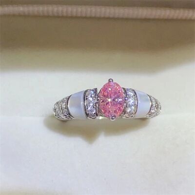 Moissanite & Zircon Accent Ring