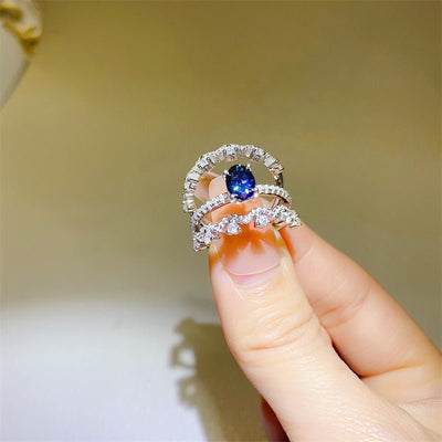 Moissanite Premium Ring, 1ct Certified