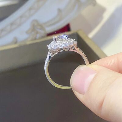 Moissanite & Zircon Accent Ring
