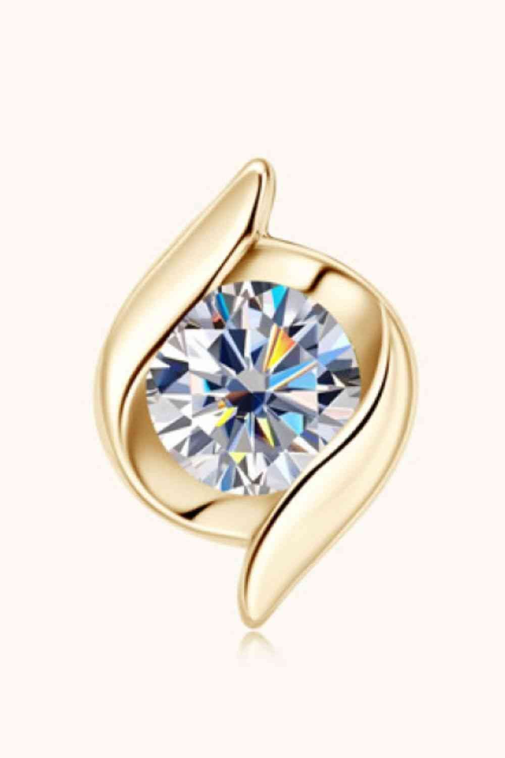 1 Carat Moissanite 925 Sterling Silver Stud Earrings Set