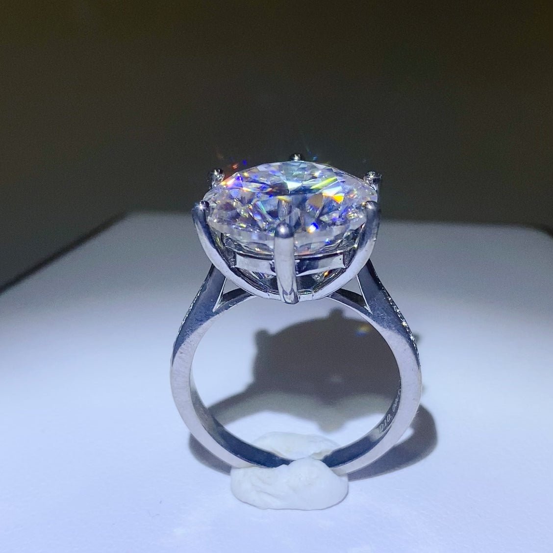 10 Carat Moissanite 925 Sterling Silver Ring for Elegance