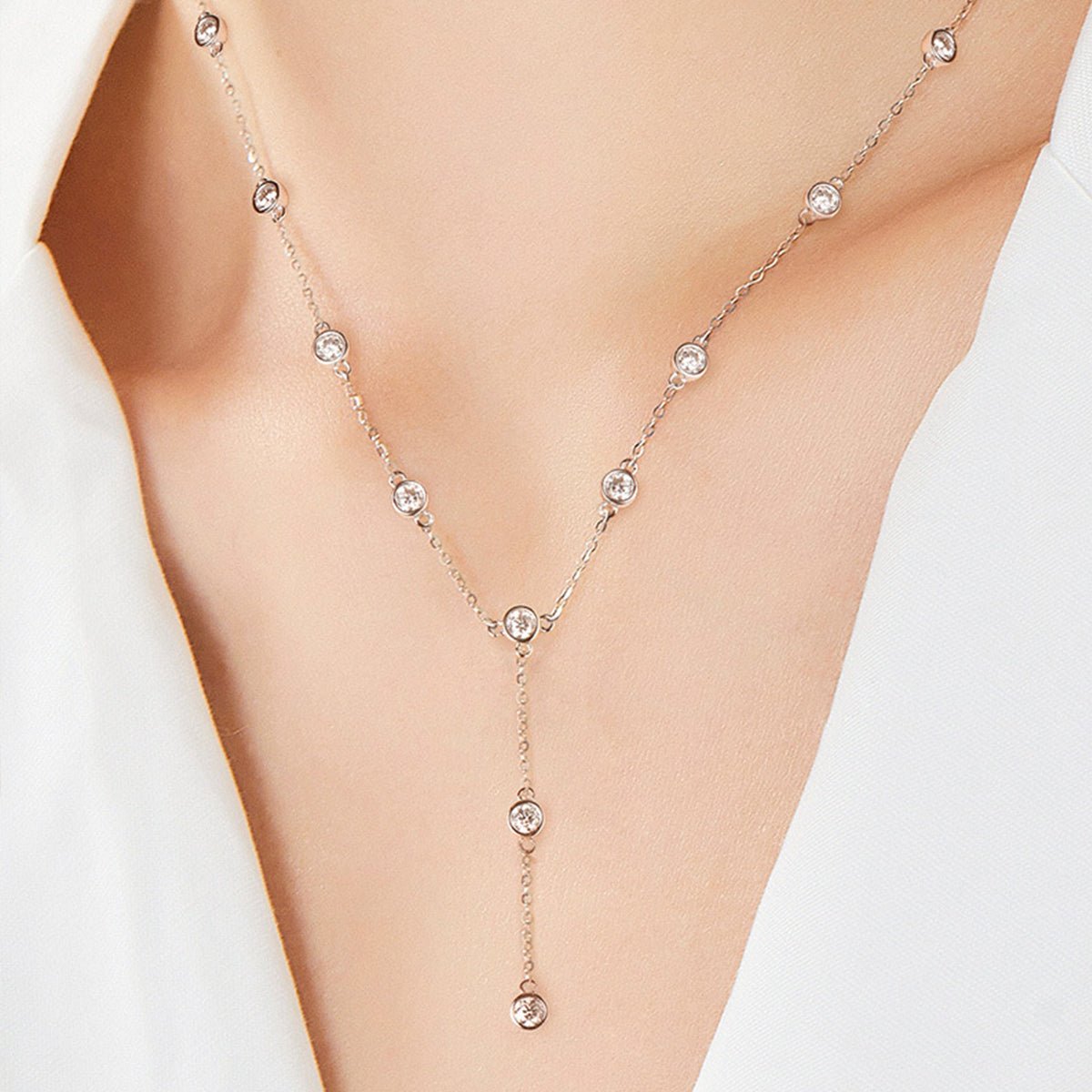 1.1 Carat Moissanite 925 Sterling Silver Necklace for Women