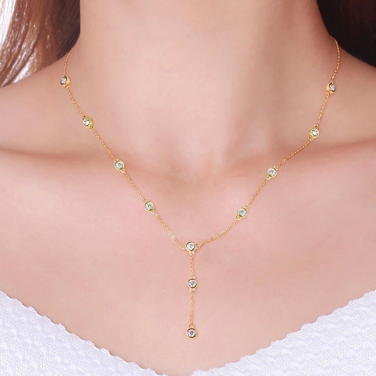 1.1 Carat Moissanite 925 Sterling Silver Necklace for Women