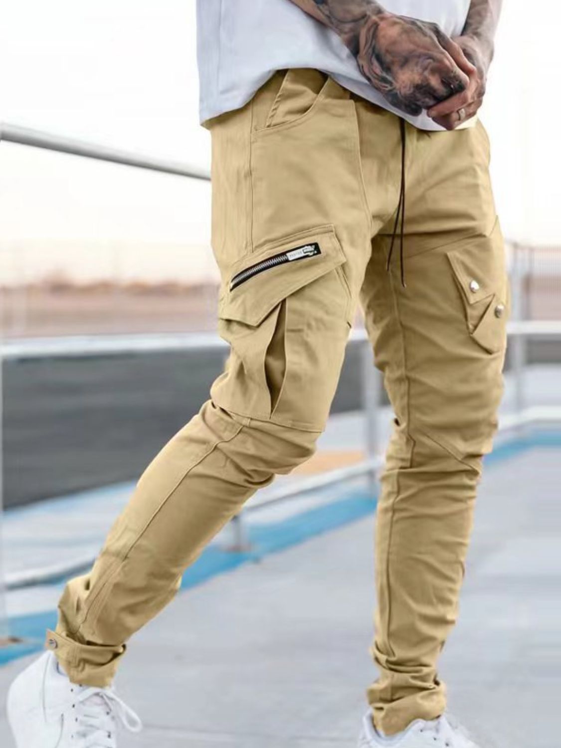 Men's Plus Size Pants with Cargo Pockets for Comfort