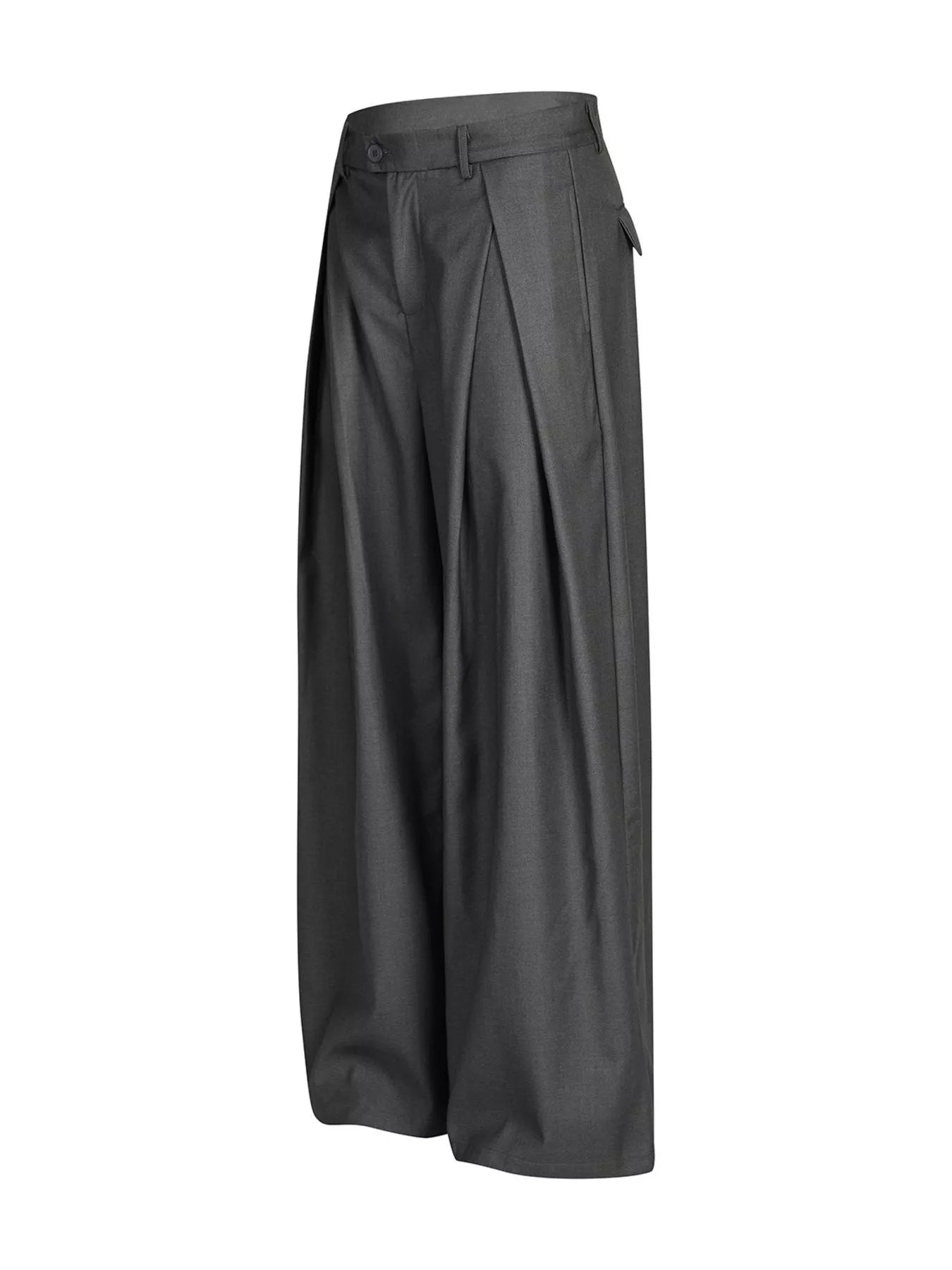 Men's Wide-Leg Pleated Pants