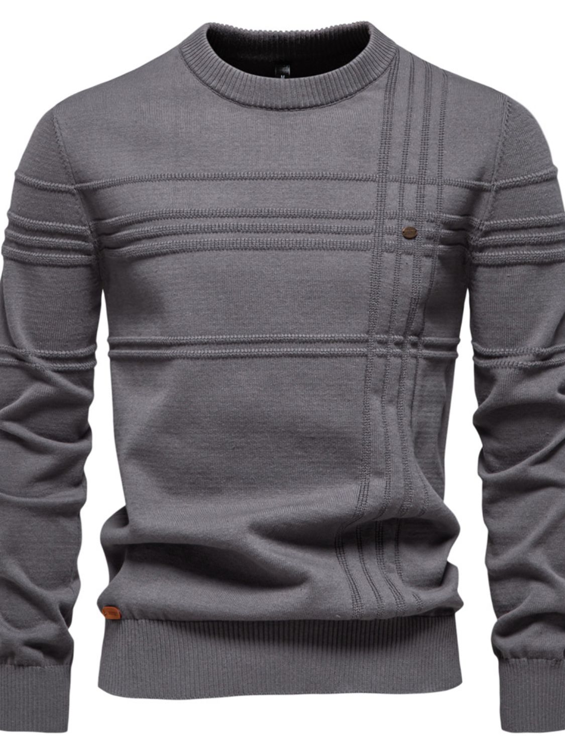 Men's Round Neck Striped Sweater for Comfortable Casual Style