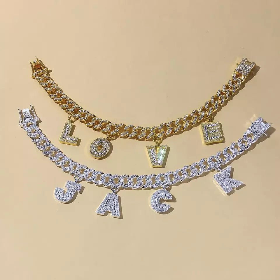12mm Custom Letter Anklet Personalize Your Initial Jewelry For Women Gift For Birthdays Bridesmaids