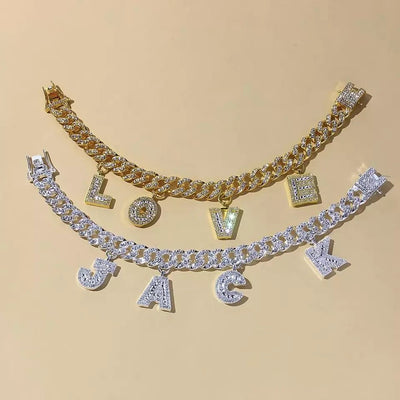 12mm Custom Letter Anklet Personalize Your Initial Jewelry For Women Gift For Birthdays Bridesmaids