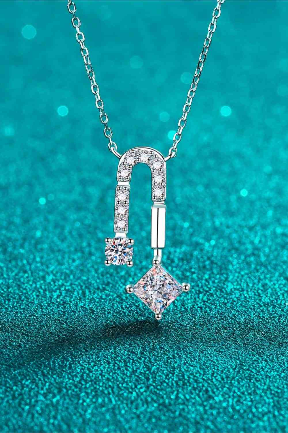 1.3 Carat Moissanite 925 Sterling Silver Necklace for Elegance