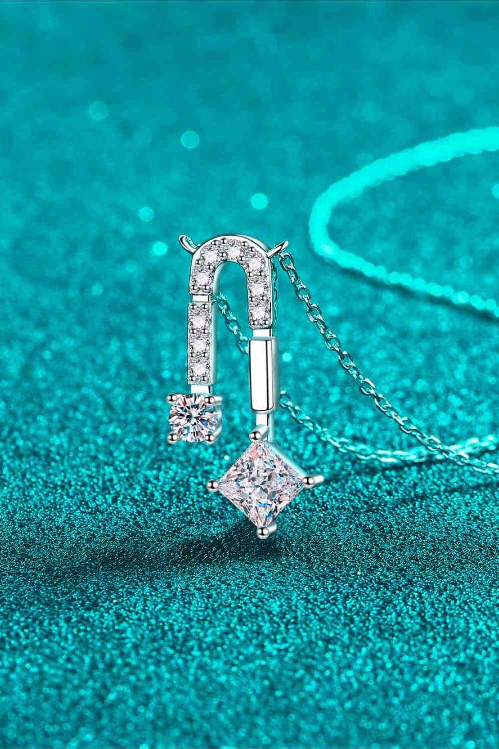 1.3 Carat Moissanite 925 Sterling Silver Necklace for Elegance