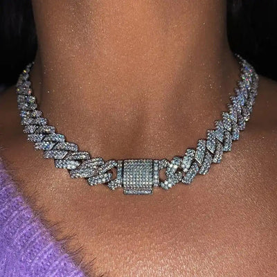 Unisex 14mm Cuban Link Chain Necklace For Bold Style And Everyday Sophistication And Confidence
