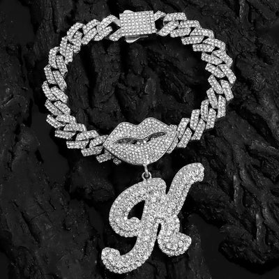 Customizable 14MM Prong Cuban Link Anklet Bracelet Barefoot Jewelry With Initials