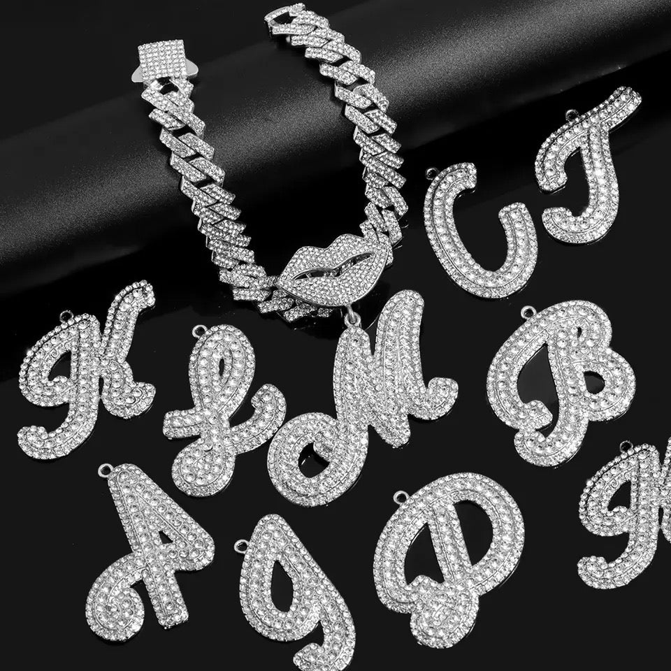 14MM Prong Cuban Link Chain Initials Anklet Bracelet Barefoot Jewelry  Rename product