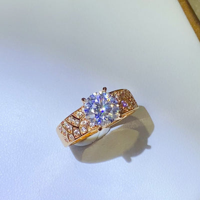 Elegant 1.5 Carat 925 Sterling Silver Moissanite Ring