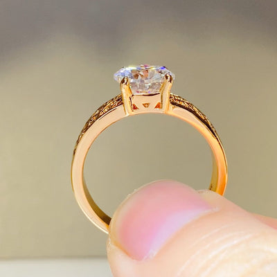 Elegant 1.5 Carat 925 Sterling Silver Moissanite Ring