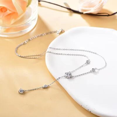1.5 Carat Moissanite 925 Sterling Silver Necklace Elegant Design