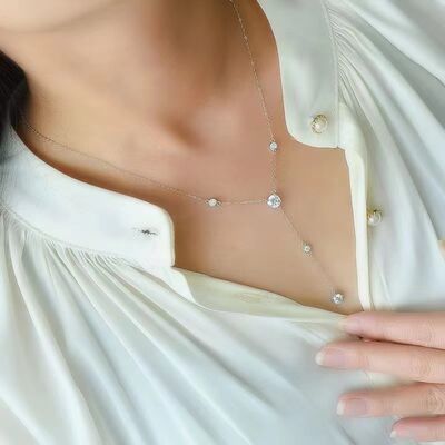 1.5 Carat Moissanite 925 Sterling Silver Necklace Elegant Design