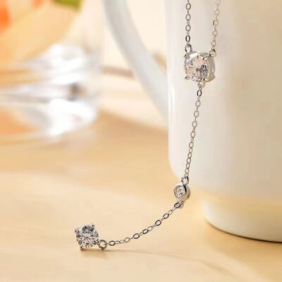 1.5 Carat Moissanite 925 Sterling Silver Necklace Elegant Design