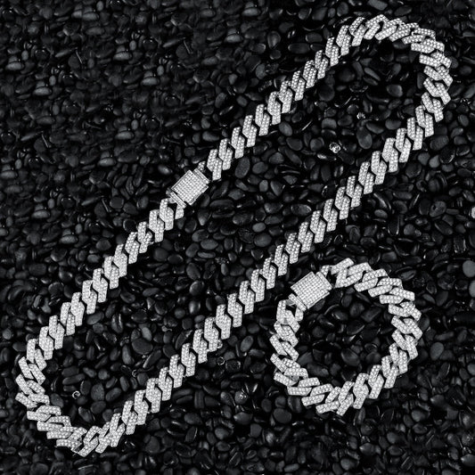 15mm Cuban Necklace Gold Plated Cuban Link Chain Mens Jewelry Hip Hop Style Statement Piece
