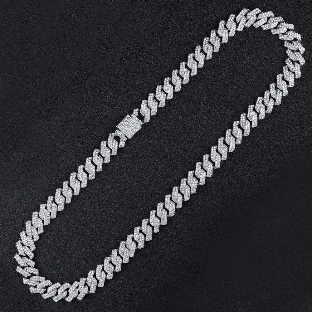 15mm Cuban Necklace Gold Plated Cuban Link Chain Mens Jewelry Hip Hop Style Statement Piece