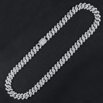 15mm Cuban Necklace Gold Plated Cuban Link Chain Mens Jewelry Hip Hop Style Statement Piece